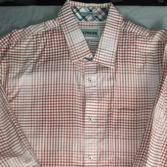 Lot of 5 Men’s XL Dress Shirts – Banana Republic & Express Plaid | Pre-Owned - Picture 6 of 6